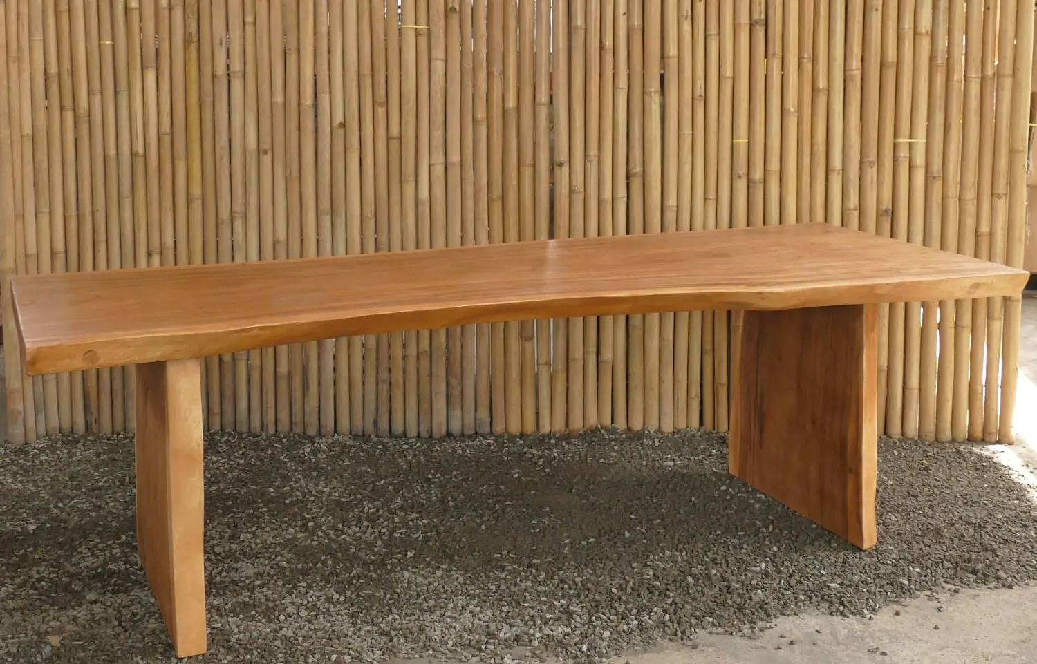  Product image 9 of the product “Natural Wood Table suar with wooden legs, 254.5.cm length, 95cm width, 78cm height. Table top 7cm thickness ”